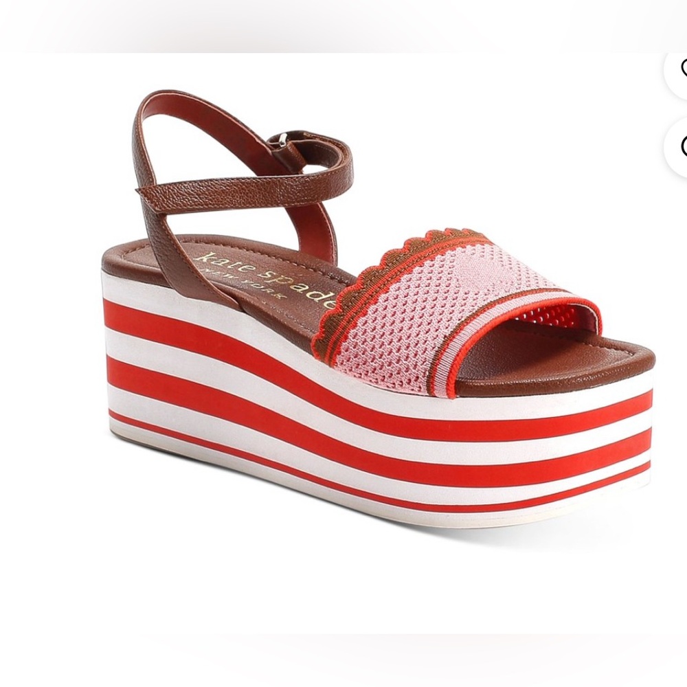 Kate Spade Pink and Brown Strappy Sandals